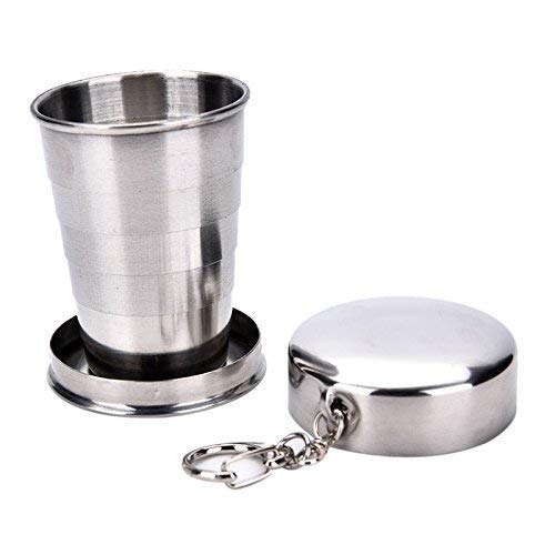 Portable Stainless Steel Collapsible Travel Cup with lid