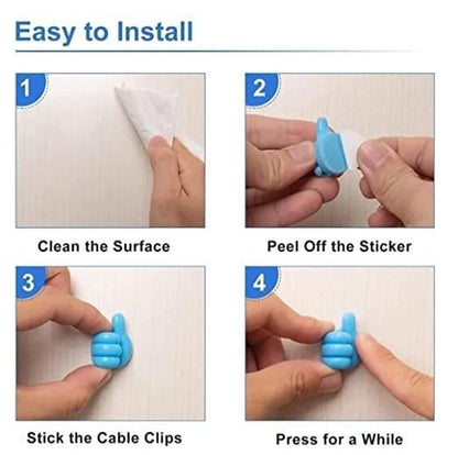 10 Piece Silicone Creative Thumbs up Hooks