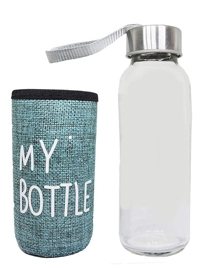 Glass Water Bottle, 300 ml (Set of 2)