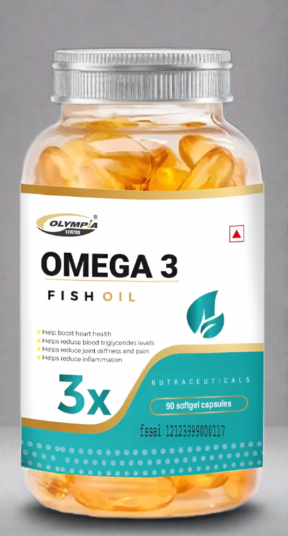 Omega 3 Fish Oil 1000 mg Fortified With EPA/ DHA  (90 Capsules)