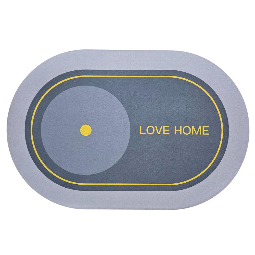 Premium Silicon Floor Mat, Bath Mat, Doormat, Bathroom Carpet, Cushion Mat Super Absorbent Soft Carpet, Quick Dry Dirt Barrier for Home, Office, (60x40)