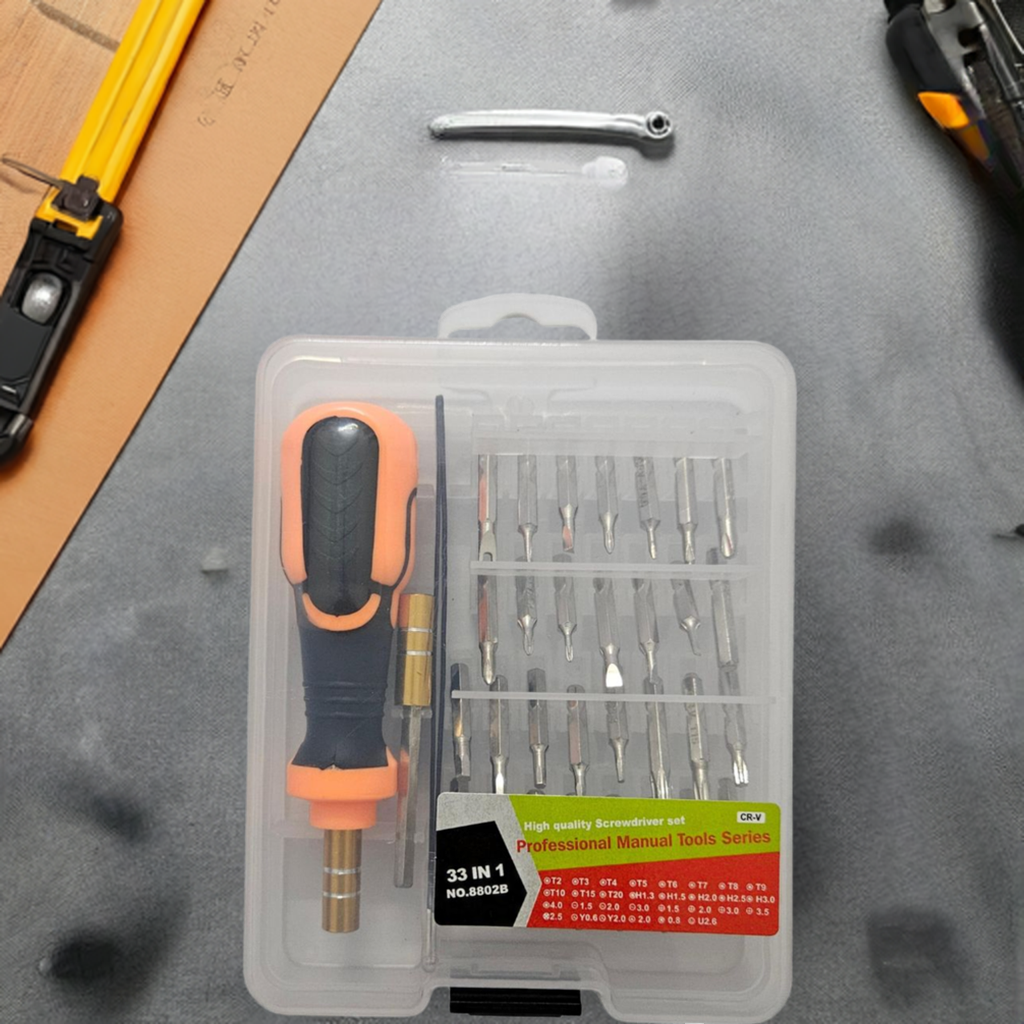 33 in 1 interchangeable Magnetic Screw Driver Tool Kit